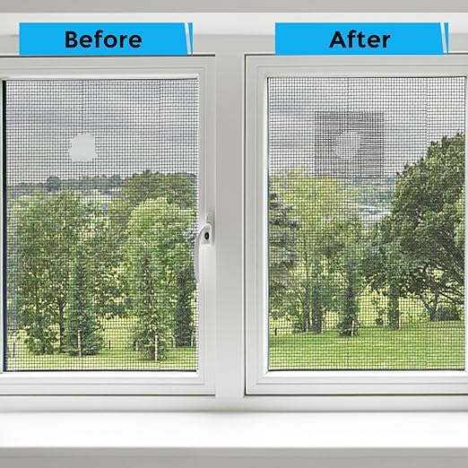 Secopad Black Window Screen Repair Tape, 2 in X 30 FT (360IN) Screen Repair Kit for Windows or Doors, Strong Adhesive Fiberglass Mesh Patch Tape