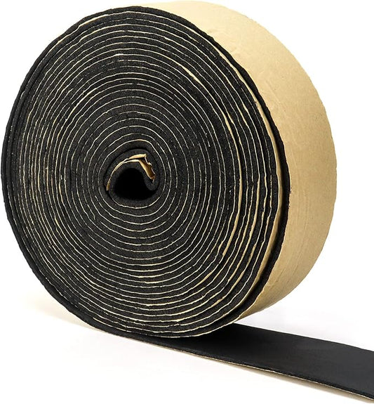 QWORK Pipe Wrap Insulation, 2 Pack Waterproof Foam Insulation Tape Adhesive for Hot or Cold Pipes, 33 Ft Long x 2 Inch Wide x 1/8 Inch Thick