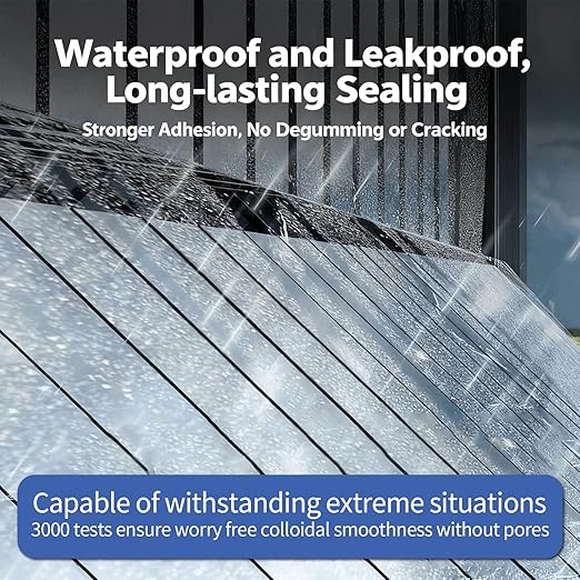 9900 Sealant Waterproof,Outdoor Silicone Sealant, Permanently Repairs Roof & Wall Cracks, Waterproof, Heat & Stretch-Resistant, Tough & Tear-Proof for Exteriors (Transparent)