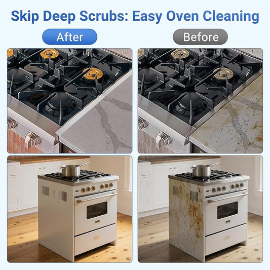 Amundo Stove Gap Covers - Stainless Steel, Stove Counter Gap Covers, Oven Gap Cover Length Retractable 13.8" to 27.5" for a Variety of Furnaces, Heat Resistant & Effectively Sealing Spills in Kitchen
