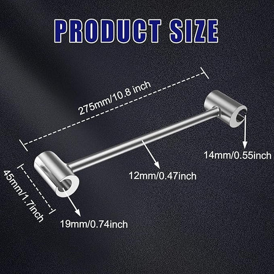 Door Hinge Adjustment Tool, 14-19mm Double Head Heavy Duty Door Hinges Repair Gap Adjusting Wrench Tool for Fireproof Door Anti-Theft Door Residential,Ergonomic Design for Easy to Use