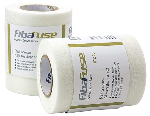 FibaFuse FDW9018-U 6" X 75' Paperless Drywall Repair, White