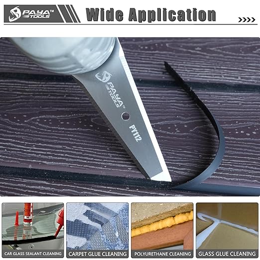 3" Tapered Oscillating Caulking Cutter, Multitool Scraper Blades for Caulk Adhesive Sealant Removal (5-Pack)
