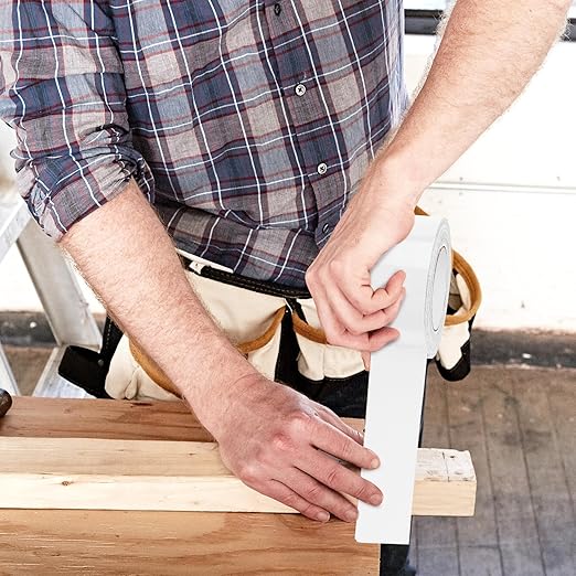 White Duct Tape Heavy Duty Waterproof, 40 Yards X 2 Inch, 9 Mils Thickness Strong Adhesive Sticky, No Residue, Easy Tear by Hand for Home Repairs Indoor Outdoor Crafts Packing HVAC and Construction