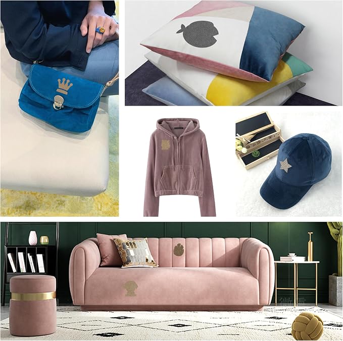 Azobur Sofa Repair Patch, 6 Piece Microfiber Patches, Self Adhesive Fabric Patch, Luxurious Look, Quick Fix Sofa (Light Grey)