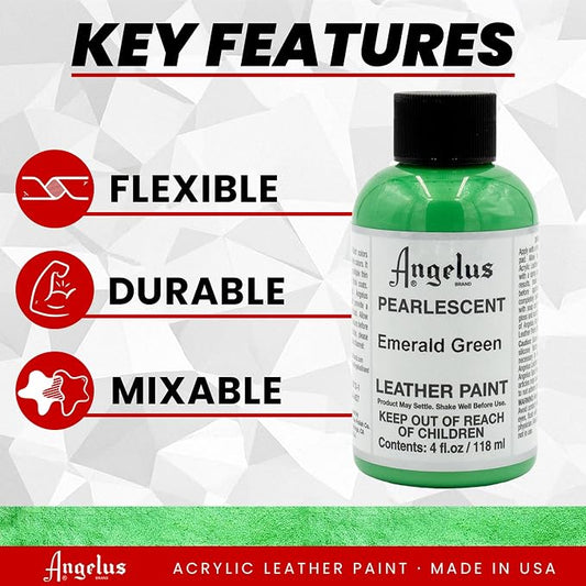 Angelus 4 oz Leather Paint, Emerald Green