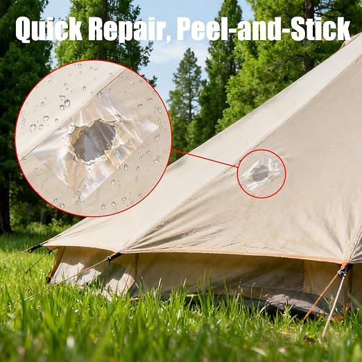 Clear TPU Inflatable Repair Kit for 2.7x2.7 Inch,10 Pcs | Heavy Duty Vinyl Repair Tape for Inflatable Water Slide, Pool Float, Air Mattress, Bounce House,Tent & All Vinyl Inflatables