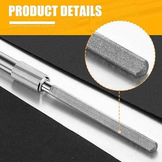 Honoson Diamond Glass File Crystal Repair File Metal Grit Tool Cemented Carbide Metal Grit Tools Crystal Glass Diamond Repair(2 Pieces)