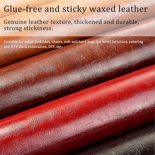 Large Leather Repair Patch for Couches 69 x 400 cm Leather Repair Tape Self,Repair Patch Self Adhesive Waterproof for Couches, Furniture, Kitchen Cabinets, Car Seats Red 3