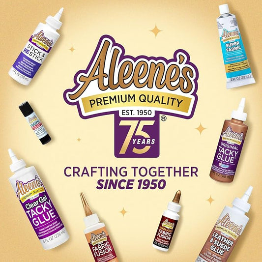 Aleene's Original Tacky Glue, All Purpose Adhesive, Perfect for Crafts and DIY Projects, Dries Fast and Clear, 2 fl oz 6-Pack