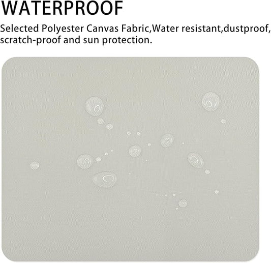 Gheeidau Canvas Repair Patch 9×11 Inch 3Pcs Waterproof Self-Adhesive Fabric Repair Patch for Tents,Boat Cover,Pop Up Canopy,Patio,Bags,Car Seats,Sofas,Furniture Cover(Beige Grey)