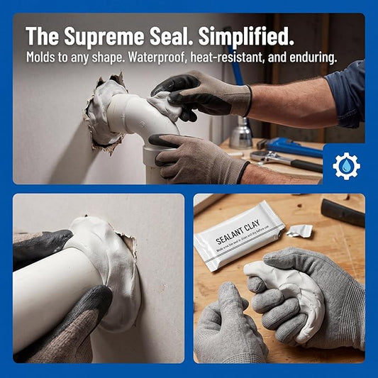 Duct Seal Putty Waterproof Sealant Clay Mastic for AC Holes Walls and Exhaust Plumbers Putty and Hole Filler Quick Mending Mud for Drain Connection wall Repair Clay