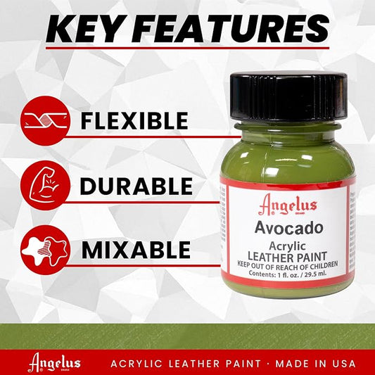 Angelus Acrylic Leather Paint, 1 Fl Oz (Pack of 1), Avocado