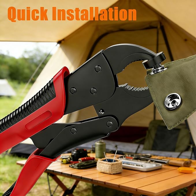 385 PCS Snap Fastener Tool Kit with Snap Buttons for Fabric, Boat Cover, Canvas Tarp, Leather, Clothing, Heavy Duty Snap Setter Tool, Metal Snap Buttons with Fastener Pliers Kit, 100 Sets 4 Color