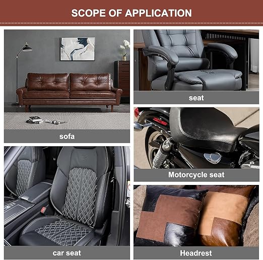 Self Adhesive Leather Repair Tape Kit- Leather Repair Patch for Furniture, Vinyl Repair Patch, Ideal for Car Seats Couch Sofa Office Chair, (3x60 Inch, Black)