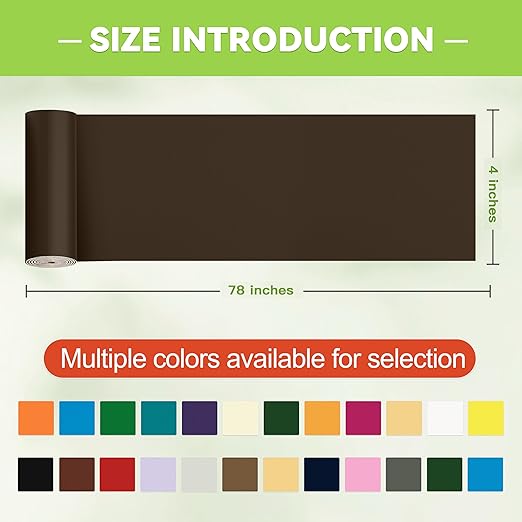 TIANLDD 4x78in Waterproof Repair Tape for Boat Covers,Tents,Tarp,RV Awning,Fabric Repair Tape(Dark Brown)