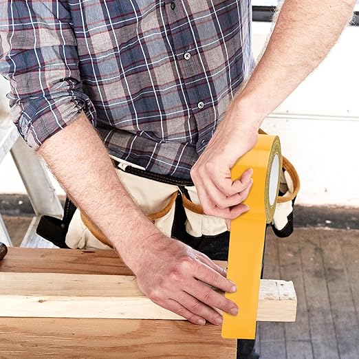 Yellow Duct Tape Heavy Duty Waterproof, 40 Yards X 2 Inch, 9 Mils Thickness Strong Adhesive Sticky, No Residue, Easy Tear by Hand for Home Repairs Indoor Outdoor Crafts Packing HVAC and Construction