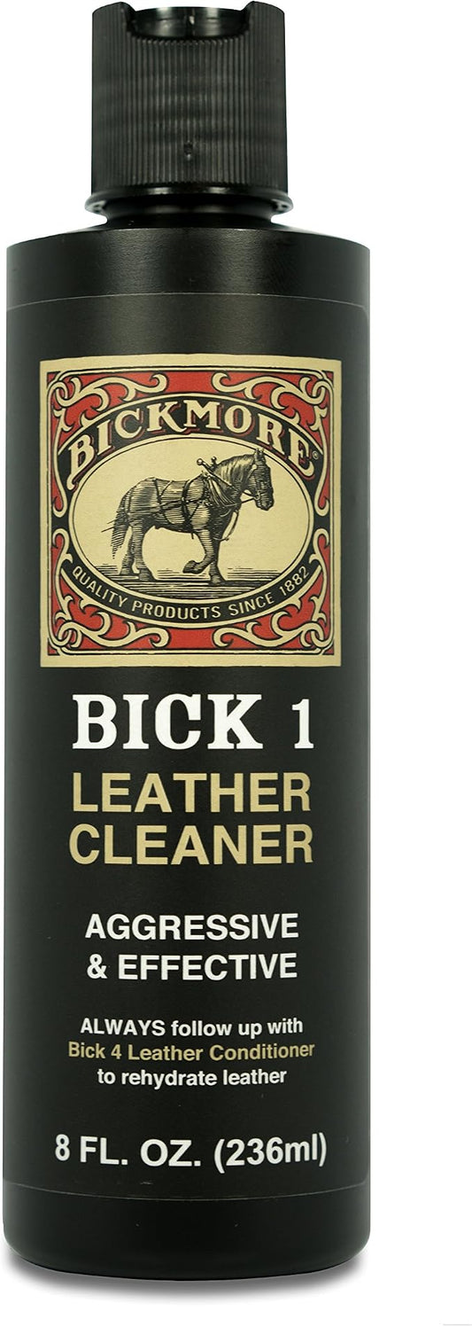 Bick 1 Leather Cleaner & Bick 4 Leather Conditioner - Will Not Darken Leather - Safe For All Colors of Leather Apparel, Furniture, Jackets, Shoes, Auto Interiors, Bags & Accessories
