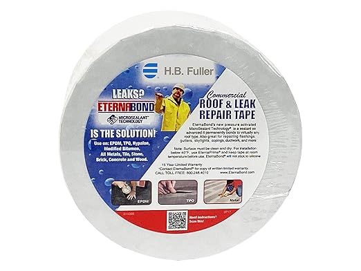 EternaBond RoofSeal White 4" x50' MicroSealant UV Stable RV Roof Seal Repair Tape | 35 mil Total Thickness - EB-RW040-50R - One-Step Durable, Waterproof and Airtight Sealant