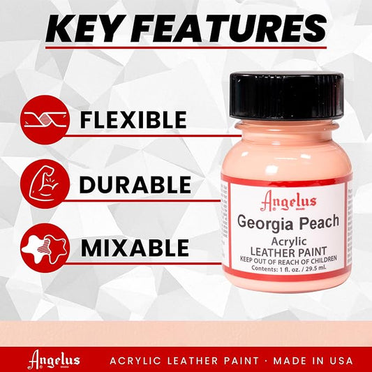 Angelus Acrylic Leather Paint, 1 oz, Georgia Peach