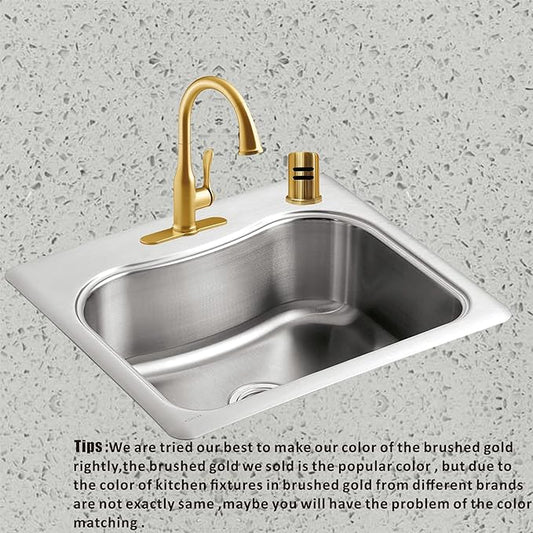 Dishwasher Air Gap Cover Gold only, Skirted, Replacement air gap dishwasher,Solid Brass,Brushed Gold Finish