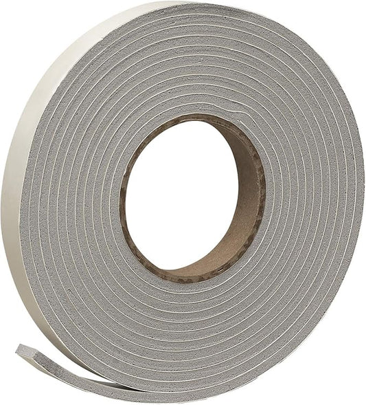 Frost King V734H Vinyl Foam Tape - Closed Cell - Moderate Compression, 3/4" W, 1/2" Thick, 10' L, Grey,Gray