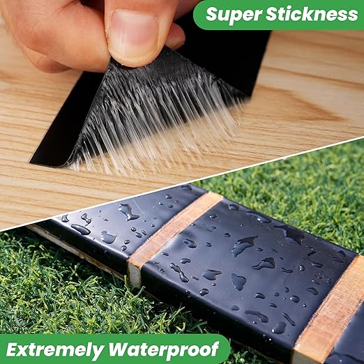 TAPEBEAR Joist Tape 1-5/8"×50', Deck Joist Tape Butyl Sealant Joist Flashing Tape for Decking, Waterproof Anti-Corrosion Weather Resistant Tape for Wood Decks Beams Rim, Roof, 4Rolls
