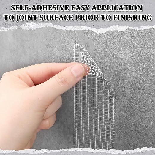 500 ft x 2 Inch Cement Board Joint Tape Self Adhesive Durable Gray Fiberglass Mesh Drywall Mesh Repair Tape for Cement Board Joints Repairing, Sealing and Strengthening