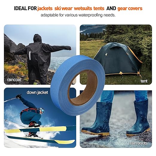 TPU Seam Sealing Tape – Waterproof Heat-Seal Fabric Repair Tape for Tents, Outdoor Gear, and Apparel, 0.79 in x 10.94 yd, Blue