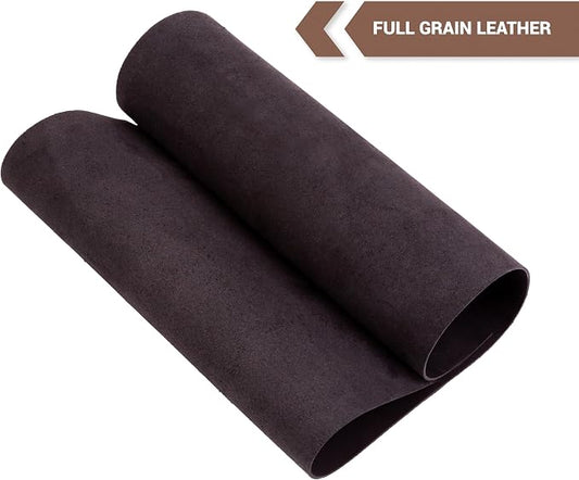 Shkira 12''X24'' Premium Crazy Horse Genuine Black Leather Sheets for Crafts - Leather Square - 2.0MM Thick Genuine - Thick Cowhide Leather Pieces Square - Leather Sheet for Crafts