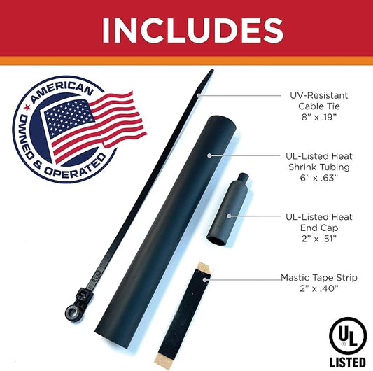 Radiant Solutions Company UL Listed Universal End Seal Kit - For Sealing Ends Of 10-13mm Self-Regulating Heating Cables or Heat Tape - Gutter & Roofing Protection