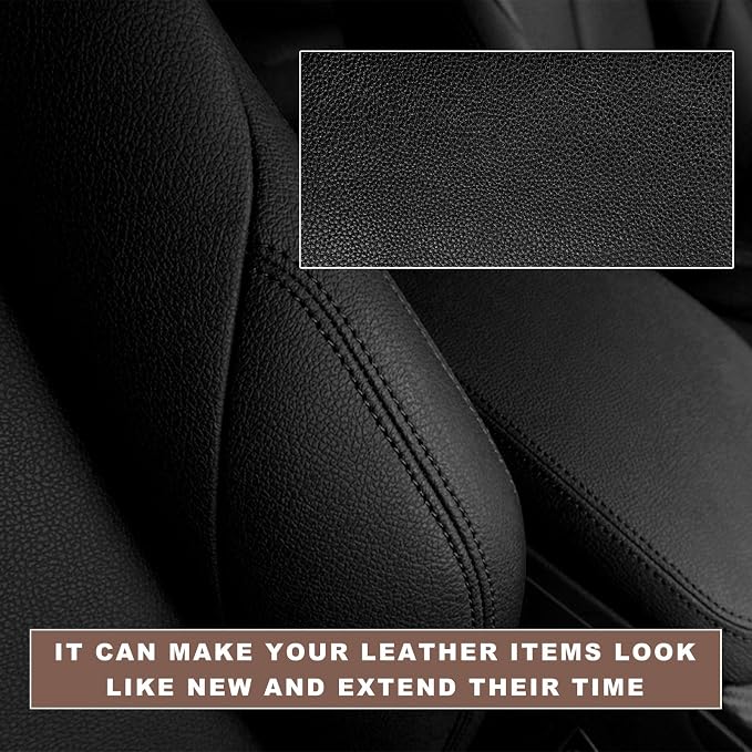 2 PCS Leather Repair Patch Tape, 4 x 8 Inch Self-Adhesive PU Vinyl Repair Kit Cuttable Patches, Portable Super-Thin Leather Patch Tape for Repairing Car Seats Sofas Chairs (Black)