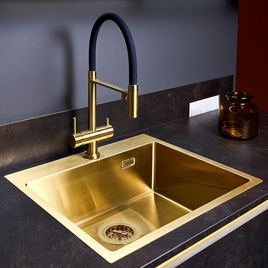 Westbrass A213-01 3-1/2" Wing Nut Twist Style Large Kitchen Sink Basket Strainer, Polished Brass