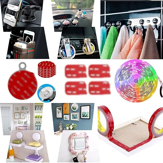 3M Double Sided Tape Heavy Duty Mounting Tape Strong Adhesive Strips, Picture Hanging Strips (1in X 10ft)
