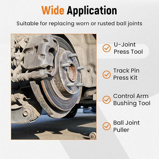 maXpeedingrods Large Ball Joint Press Kit & Wheel Bearing Press Kit, Universal Ball Joint Separator Removal Tool for Cars Trucks SUVs Tractors