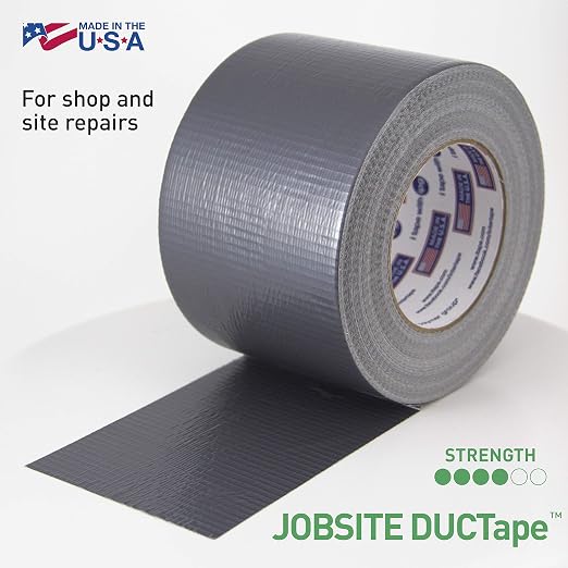 IPG JobSite DUCTape, Contractor Grade Duct Tape, 1.88" x 60 yd, Silver (Single Roll)