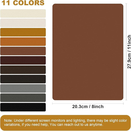 IANZE 2Pcs Leather Repair Patch, Self Adhesive Leather Repair Patch for Car Seats, Couches, Furniture, Sofa, Handbags, Office Chair (Brown)