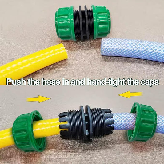 BlingKingdom 6pcs Hose Repair Connector Extender for Join 1/2 inch Garden Hose Pipe Quick Repair Connection Plastic Garden Hose Joiner Splicer Leakproof Design(Green)