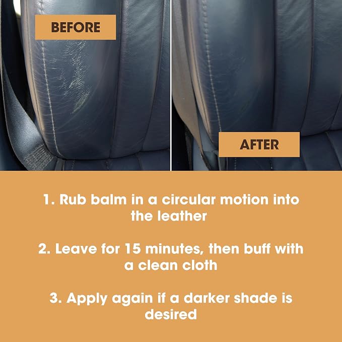 Furniture Clinic The Original Leather Recoloring Balm | Dark Grey Leather Dye | Repair Scratched, Faded, & Worn Leather | Restore Your Leather Couches, Sofas, Car Seats, and Furniture | 250 ml / 8.5 fl oz