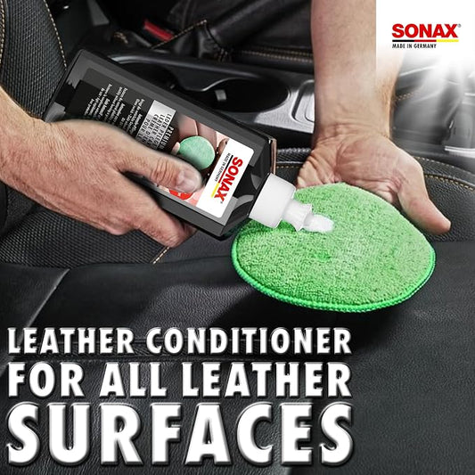 SONAX Premium Class Leather Care Cream | Car Leather Conditioner | Restores & Protects Seats | Prevents Cracking & Fading | 250ml