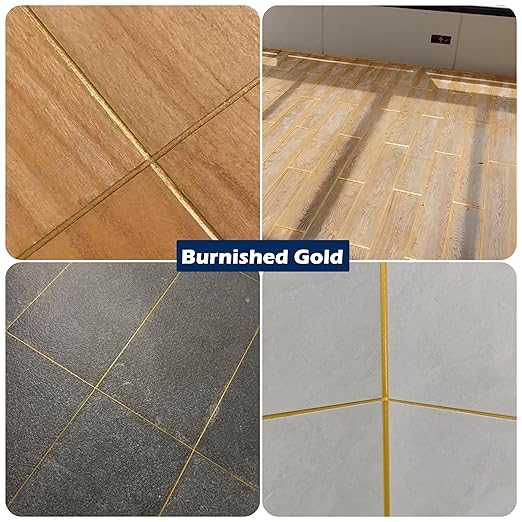 Epoxy Grout Gold 13.5 fl oz |Water & Stain Resistant & Zero Maintenance|1:1 Auto-Mix Technology|24hr Ready-to-Use|Perfect for Shower Kitchen Pool | 10 Pearl Finishes for Tile & Stone