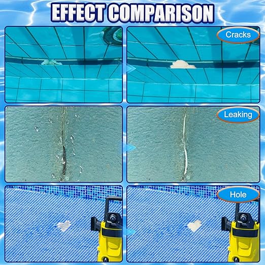 Pool Putty - 2 Part Epoxy Pool Putty for Leaks Underwater or Above, 12oz Pool Leak Sealer for Fixing Leaks, Cracks, Epoxy Pool Repair Kit for Tile, Concrete, Fiberglass, Cement and Other Surfaces