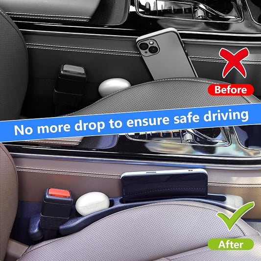 【Compatible with Toyota Camry】 Seat Gap Filler,No Drop Seat Guard Compatible with Toyota Camry,Drop Seat Guards for Cars(2Pcs),Emergency Keychain Car Escape Tool(2Pcs)