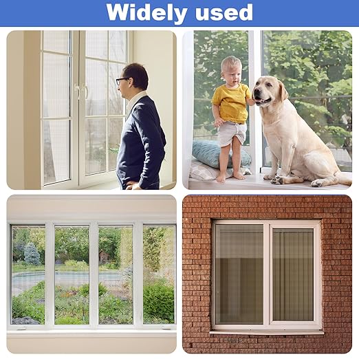 CroBlissful Extra Wide 8 inch x 30 ft Window Screen Tape Mesh Repair Strong Adhesive Waterproof Fiberglass Screen Repair Kit Patch for Window Door Tears Holes(Black)