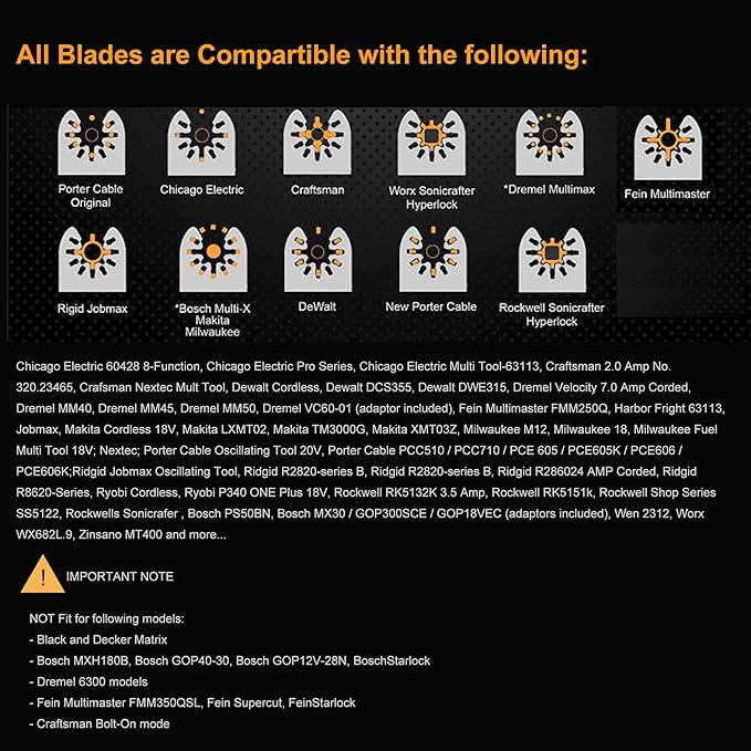 6PCS oscillating Tool Scraper Blades Universal fit Multitool Scraper Blades, Compatible with Dewalt Dremel Rockwell Makita Bosch Fein Multimaster Milwaukee Porter Cable Ridgid Ryobi