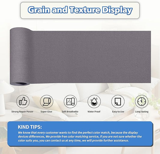 KING MOUNTAIN Canvas Repair Tape,Outdoor Gear Patch, 4×63 Inches,Waterproof,Self-Adhesive for Repairing Boat Covers,Sun Shades,Sofas,Tents,Lounge Chairs,Awnings (Grey)