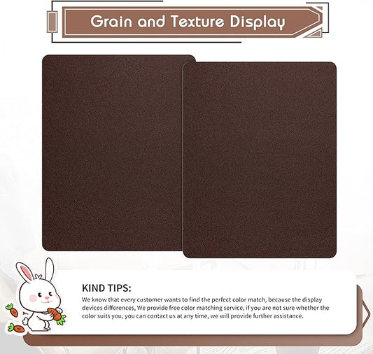 KING MOUNTAIN Leather Repair Patch,2 Packs 9 x 11 Inches self Adhesive Leather Repair Tape for Damaged Leather Furniture, Sofa Seating,Car Seats, Leather Goods(Coffee Brown)