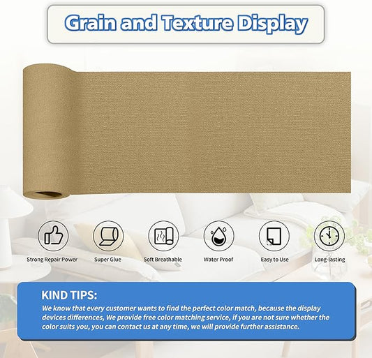 KING MOUNTAIN Canvas Repair Tape,Outdoor Gear Patch, 4×63 Inches,Waterproof,Self-Adhesive for Repairing Boat Covers,Sun Shades,Sofas,Tents,Lounge Chairs,Awnings (Flaxen)