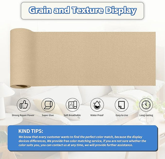KING MOUNTAIN Canvas Repair Tape,Outdoor Gear Patch, 4×63 Inches,Waterproof,Self-Adhesive for Repairing Boat Covers,Sun Shades,Sofas,Tents,Lounge Chairs,Awnings (Khaki)