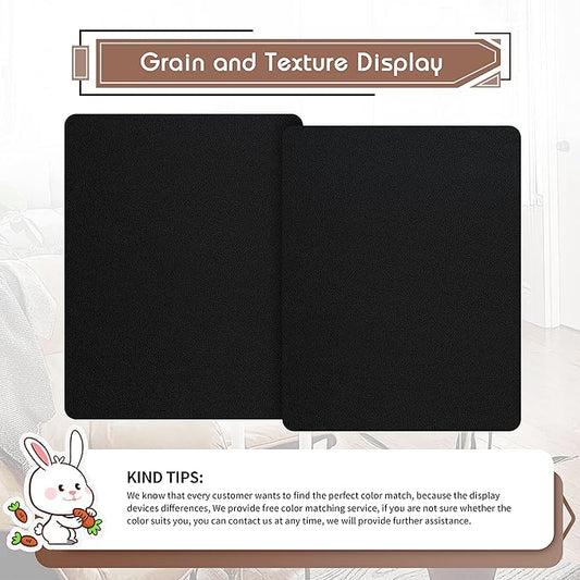 KING MOUNTAIN Leather Repair Patch,2 Packs 9 x 11 Inches self Adhesive Leather Repair Tape for Damaged Leather Furniture, Sofa Seating,Car Seats, Leather Goods(Fine Grained Black)